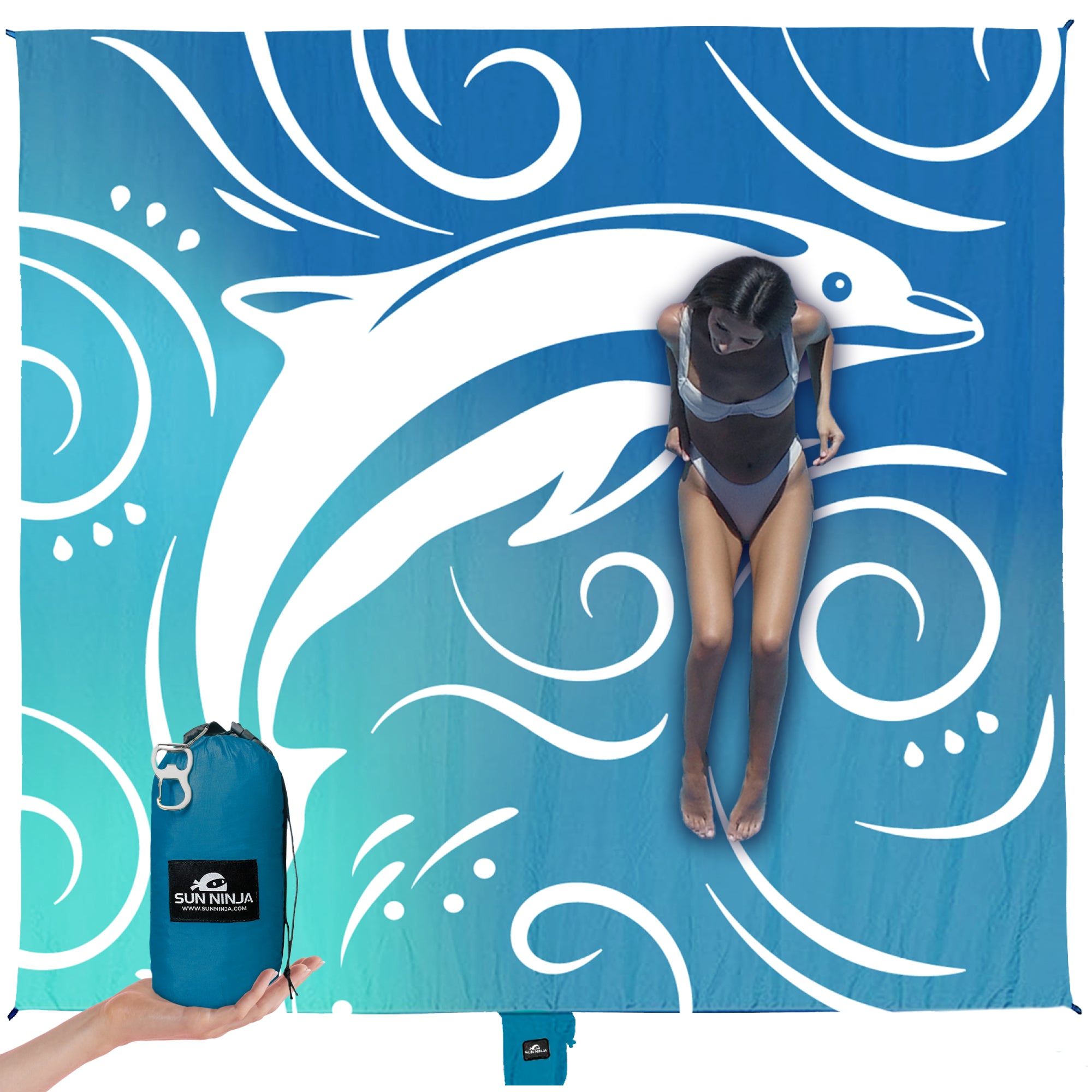 Sun Ninja Beach Blankets