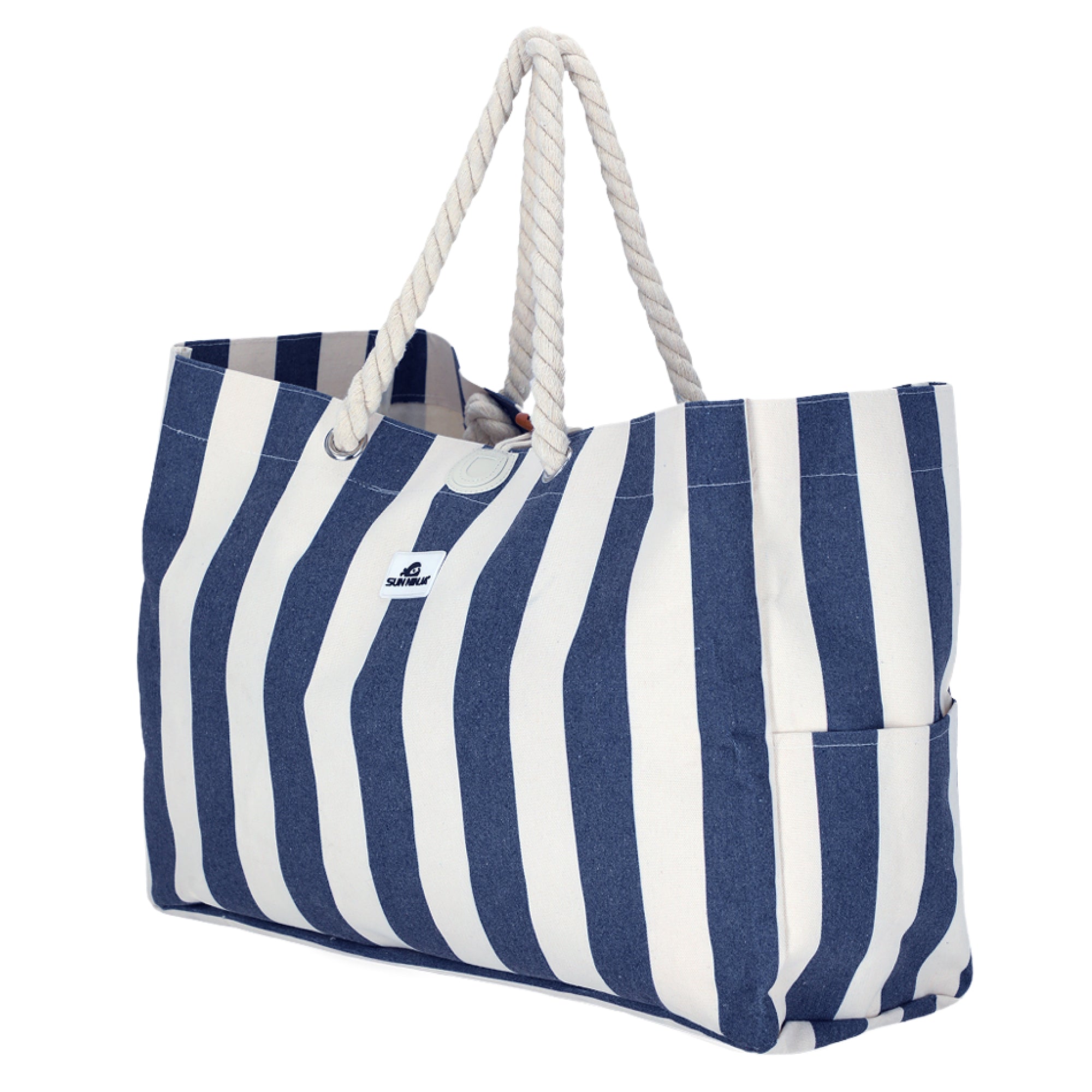 Canvas Tote Navy Stripe