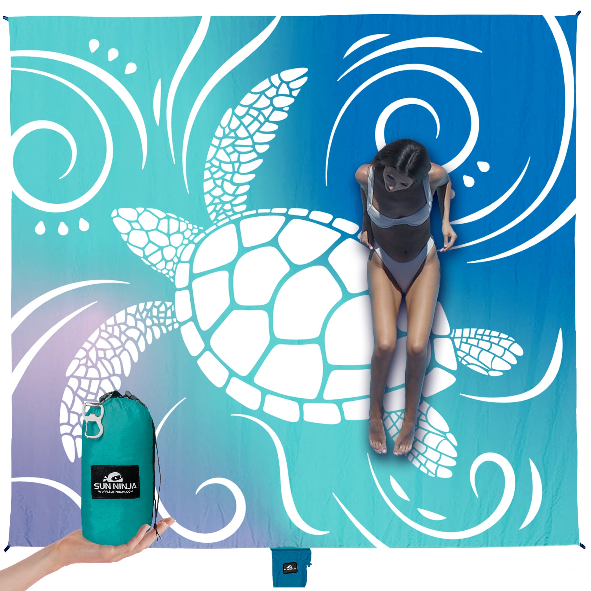 Sun Ninja Beach Blankets